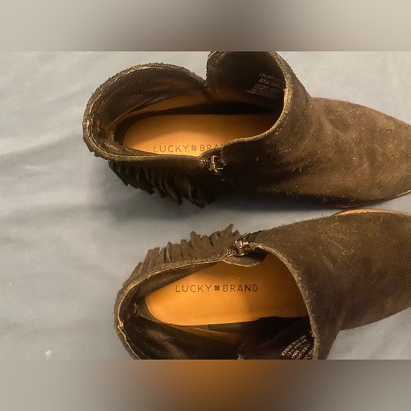 Lucky Brand Freedah Fringe Black Booties - Picture 4 of 7